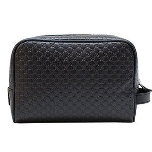 Gucci Shoulder 1 ssima 562 Leather Bag Black